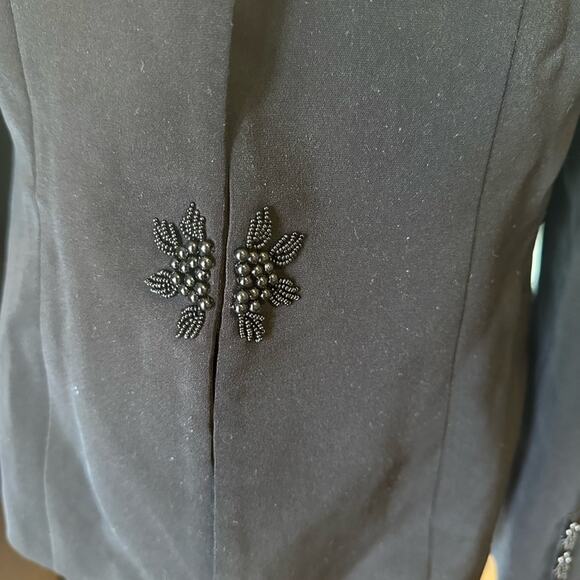 Carissimo Black Beaded Blazer Jacket | Vintage Glam | Size 10 - Picture 8 of 8